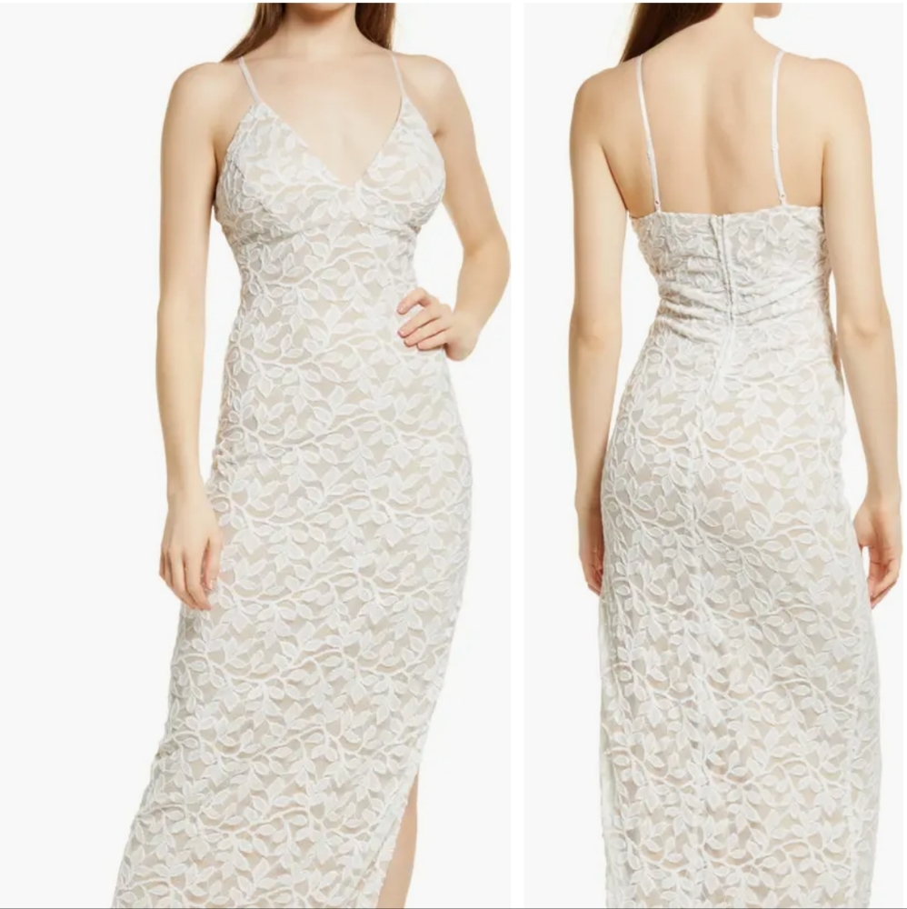 Windsor Leaf body-con Gown
